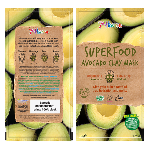 7th Heaven Superfood Avocado Clay Mask, 10g